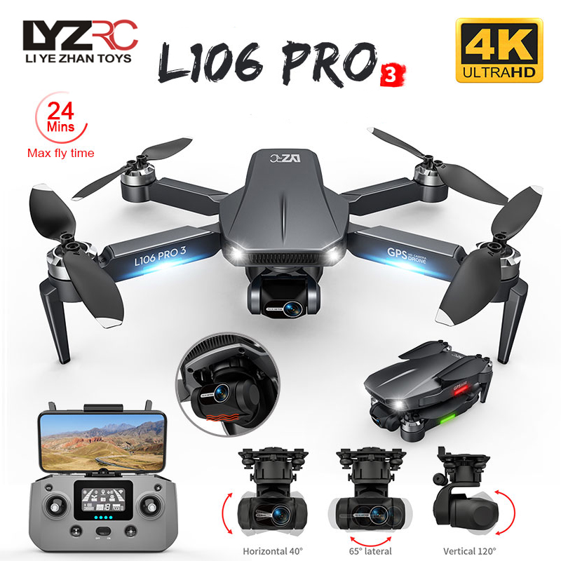 Fpv Brushless Rc Drone 4K - L106 Pro Drone remote control lipat,