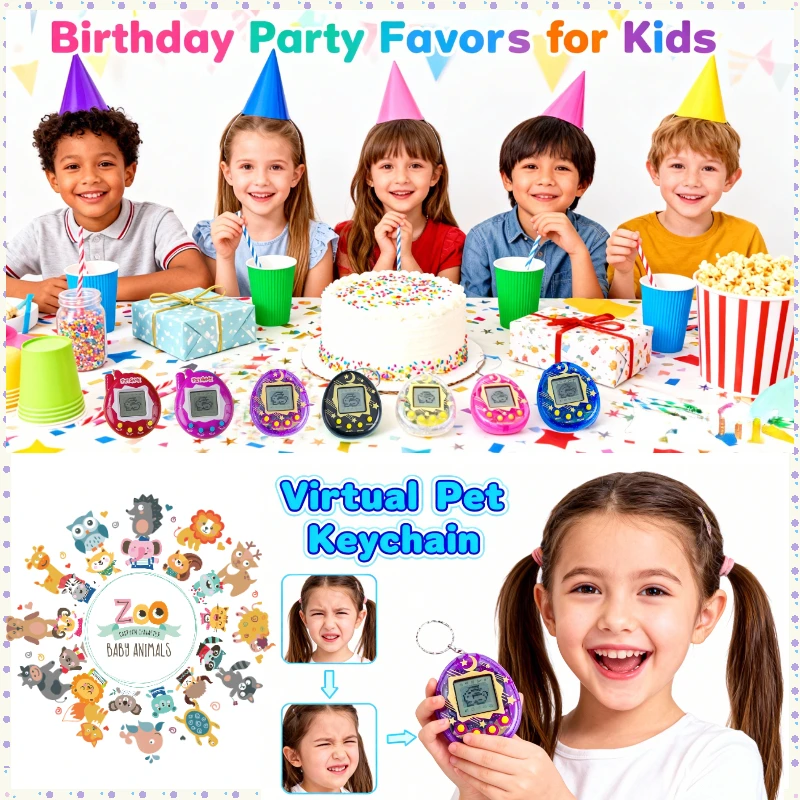 64-6 Buah Gantungan Kunci Hewa - Tamagotchi Electronic Pet Virtual ulasan dan harga