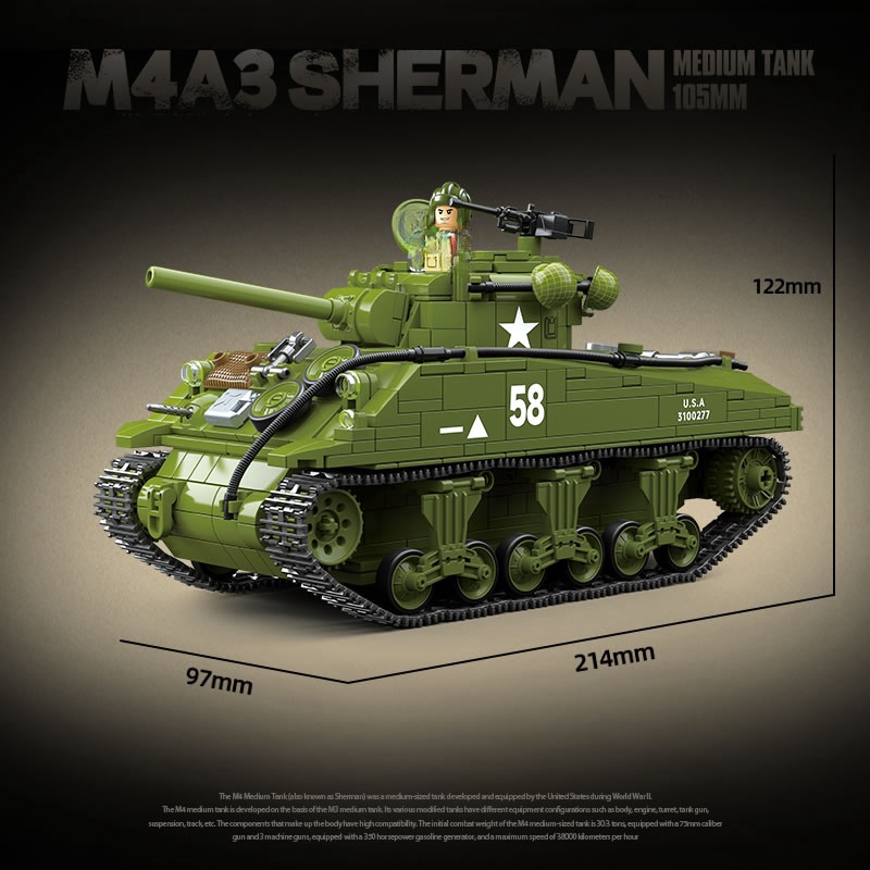 New World WarII militer Weapon - Lego Compatible Military Tank ulasan dan harga