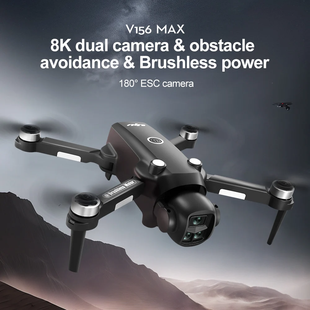 Drone Lipat Original V156MAX G - Fpv Brushless Rc Drone 4K ulasan dan harga