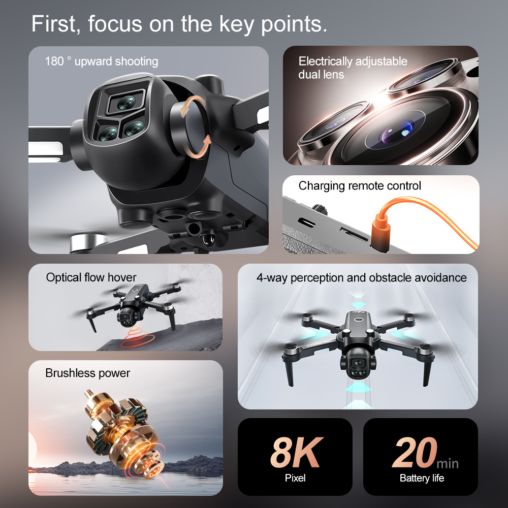 Drone Lipat Original V156MAX G - Fpv Brushless Rc Drone 4K ulasan dan harga